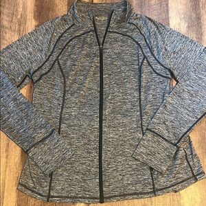 Ideology Women's Gray Zip-Up Top